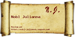 Nobl Julianna névjegykártya